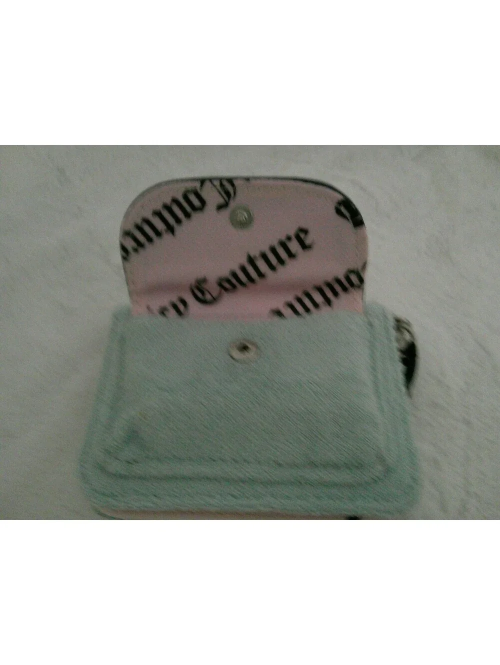 Juicy Couture Terry Cloth Wallet with Keychain Charm